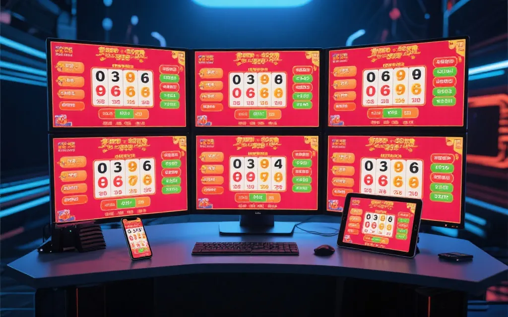 多种设备同时显示开奖号码，象征信息多元且互联